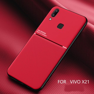 For Vivo X21 X20 X21S X21I X9S X9 Plus Android Phone PU+TPU Case เปลือกโทรศัพท์มือถือบางเฉียบหนังฝ้าสวยงาม