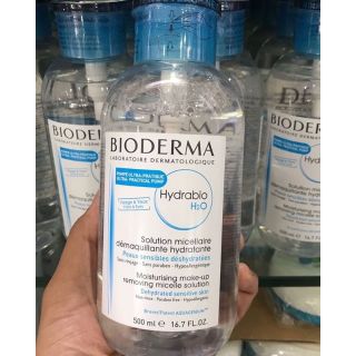 BIODERMA Hydrabio H2O ขนาด 500ml สูตรน้ำ (ขวดสีฟ้า)@ 899 บาท(รุ่นฝาปั๊ม)  BIODERMA Hydrabio H2O ขนาด 500ml  สูตรน้ำ (ขวด