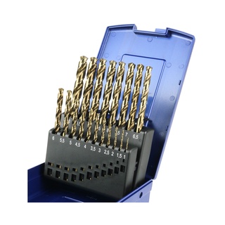 HHW ชุดดอกสว่านเจาะสแตนเลส 19 ขนาด 1.0-10.0 x 0.5 มม ,twist drill bit set for stainless steel 19 pcs