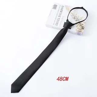 เนคไท เน็คไท สำหรับผู้หญิง Zipper Necktie For Men Women Tie for Boys Girls Suits 5cm SolidTies Slim Girls Neck tiie