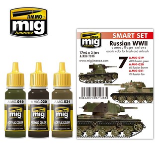 Ammo By MIG - AMIG7136 RUSSIAN WWII COLORS SET