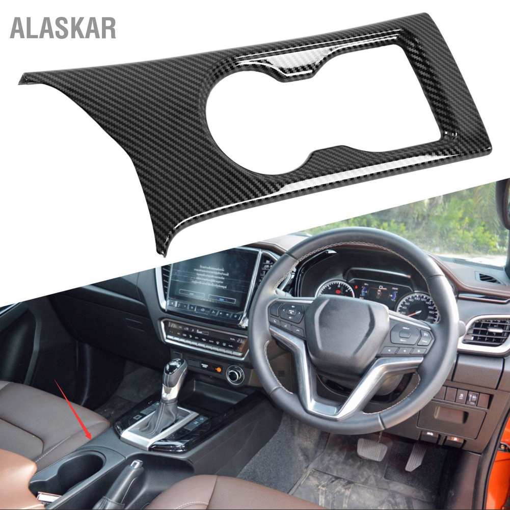 Alaskar กรอบที่วางแก้วน้ํา คาร์บอนไฟเบอร์ Abs แบบเปลี่ยน สําหรับ Isuzu D‐Max 2021 สําหรับขับรถด้านซ้
