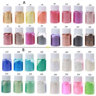 Flgo ผงสีเรซิ่น อีพ็อกซี่ 10 กรัม 16 สี สําหรับย้อมสีเครื่องประดับ Diy