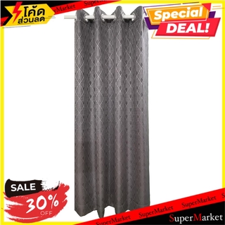 ผ้าม่าน EYELET HOME L&amp;S CROWN UV 140x160 ซม. สีเทา ผ้าม่านหน้าต่าง EYELET CURTAIN HOME L&amp;S CROWN UV 140X160CM GRAY