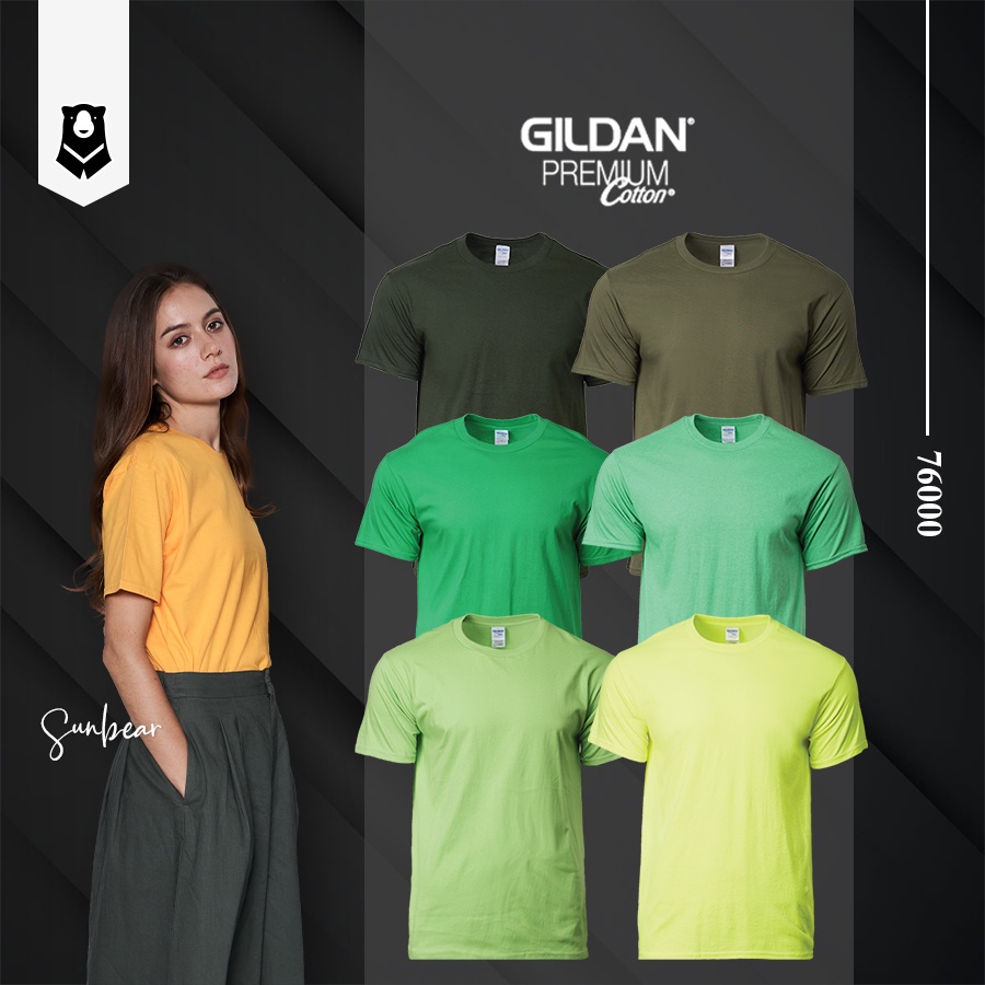 Gildan Premium Cotton เสื้อยืดผู้ใหญ่ธรรมดา 76000