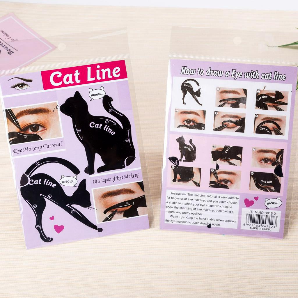 Cat Eyeliner เครื ่ องมือแม ่ แบบ cat Eye Card cat line cat Eye Card Drawing Eyeliner เสริม 1 ชิ ้ น Eye เสริมเครื ่ องมือ