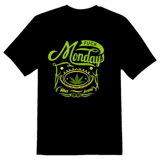 ผ้าฝ้ายแท้ คอลูกเรือเสื้อยืด ผ้าฝ้าย พิมพ์ลาย Fck Mondays คุณภาพดี สําหรับผู้ชายS,4XL