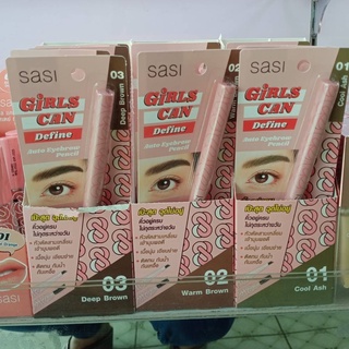 SASI Girls Can Auto Eyebrow Pencil 0.3g #มี3เบอร์ให้เลือกราคา/1ชิ้น