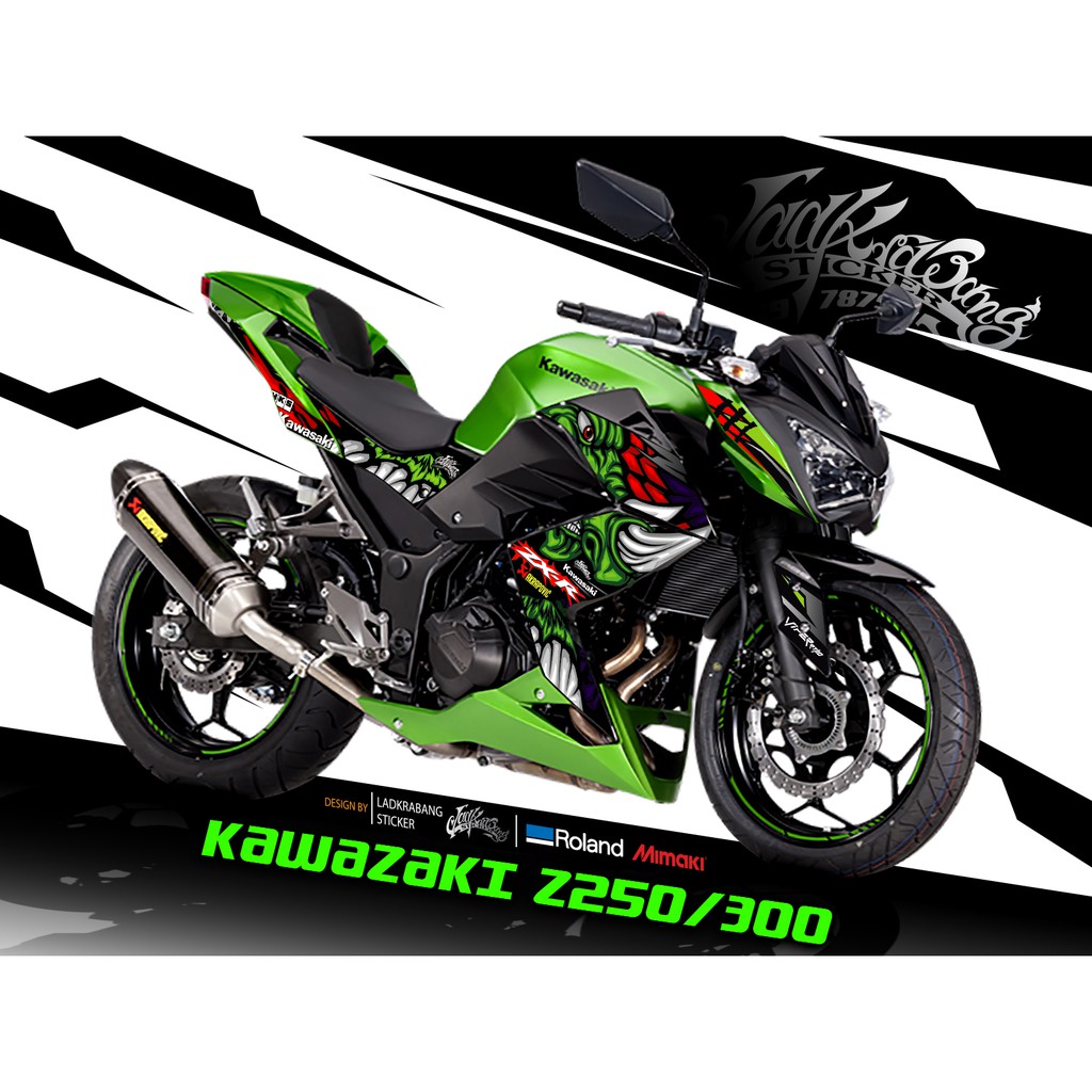 สติ๊กเกอร์ Full Body ลาย แรด เต็มคัน รถรุ่น KAWAZAKI Z250/300