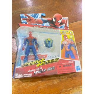 MARVEL YEAR 2014 THE AMAZING SPIDER-MAN 2 SPIDER STRIKE SERIES 4-1/2 INCH TALL FIGURE - SHOCK SURGE SPIDER-MAN