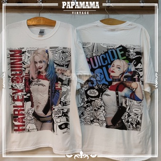 [ The Suicide Squad ] Harley Quinn DTG Tag GILDEN แท้ เสื้อหนัง papamama vintage