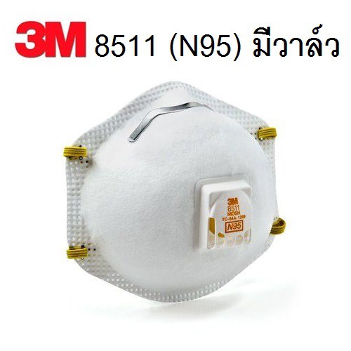 *พร้อมส่ง* หน้ากากกันฝุ่น ละออง PM2.5 แท้ 3M รุ่น 8511 มาตรฐาน N95 แท้ (หายาก) พร้อมวาล์วช่วยหายใจ #3M8511