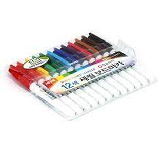 ปากกาไวท์บอร์ด Java Whiteboard Fine Nib ขนาด 1 มม. แบบเซ็ต 12 สี