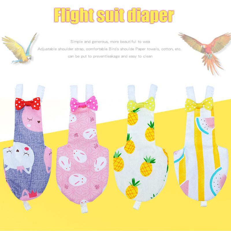 Birds Clothes Diapers Stool Pocket Bird Parrot Pigeons Flight Suit Clothes(1 Pc)