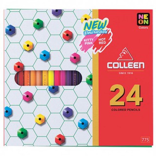 สีไม้คอลลีน COLLEEN 24 สี แท่งยาว