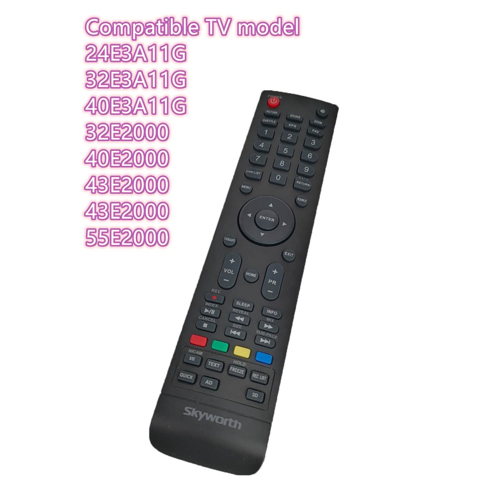 Universal Skyworth Smart Remote สําหรับ Skyworth TV ที่ใช้สําหรับ 24E3A11G 32E3A11G 40E3A11G 32E2000