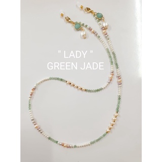 สายคล้องแมส "Lady "GREEN JADE" เหมาะสำหรับ วันอาทิตย์และวันพุธ