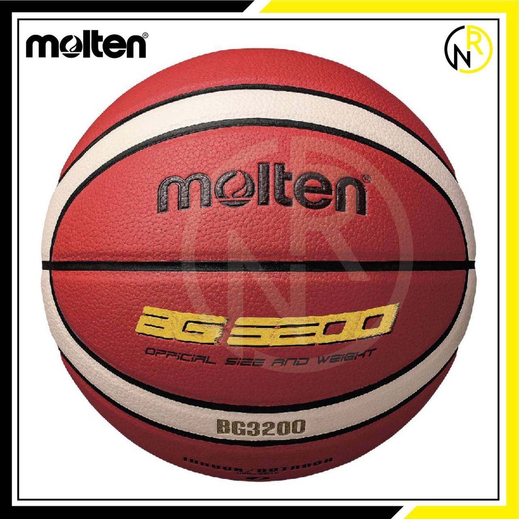 ***แถมเข็ม+ตาข่ายใส่บอล** MOLTEN BG3200  บาสเกตบอลหนัง PU เบอร์7 Indoor/Outdoor Basketball บาสเกตบอล