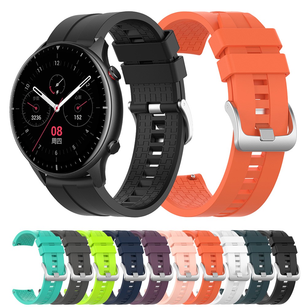 สายรัดซิลิโคนขนาด 22 มม. สําหรับ Huami Amazfit GTR 4 3 Pro GTR2 / Balance / Cheetah Pro / Pace / GTR 47mm