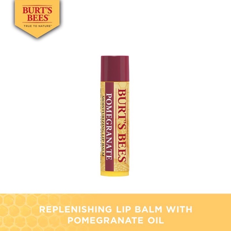 Burt's Bees Replenishing Lip Balm with Pomegranate Oil รีพลีนิชชิ่ง ลิป