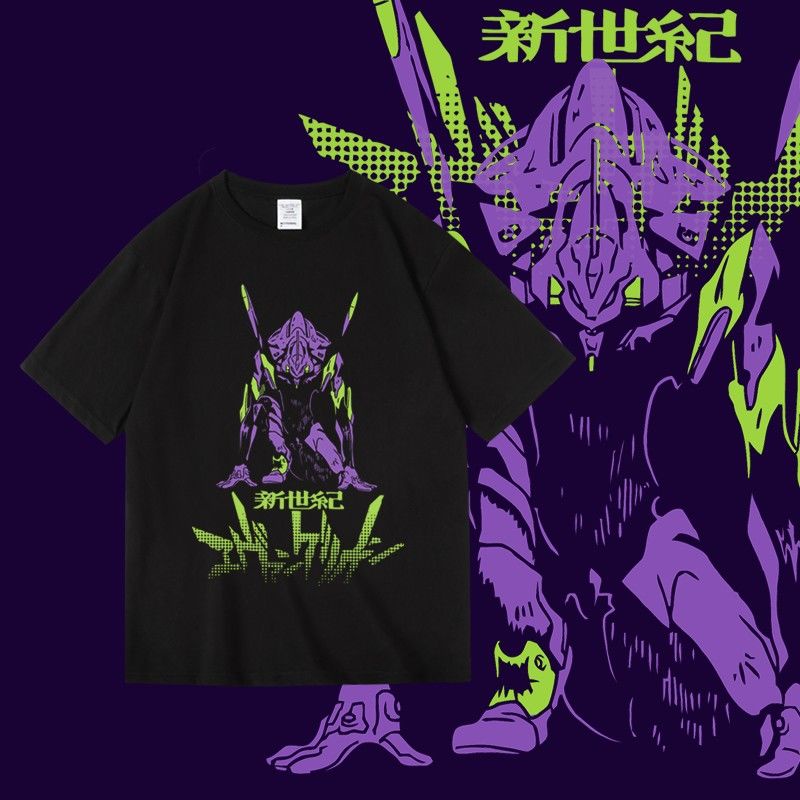 เสื้อยืดแขนสั้น EVA Evangelion แขนสั้น