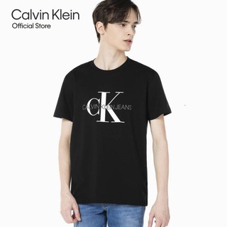 เสื้อยืดอินเทรนด์ผู้ชายอินเทรนด์ผู้หญิงCalvin Klein เสื้อยืดผู้ชาย รุ่น J318317 BEH สีดำ ผ้า 100% organic cottonS-3XL