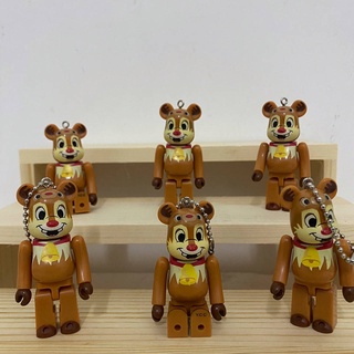 bearbrick ของแท้ Brute Force Bear 100% จี้พวงกุญแจ Hand-held trendy Decoration ของแท้ BULK Cargo Joint เคลื่อนย้ายข้อบกพ