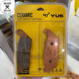 ผ้าเบรค yus ceramic หน้า CB/CBR650 F , CBR250, CBR300 , CBR500 , FORZA300 (ปี18&gt;)