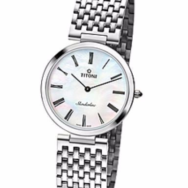 นาฬิกาผู้ชาย Titoni Slenderline Roman Numerals Quartz # Men Watch