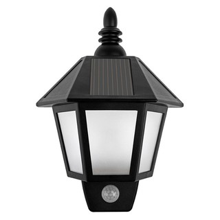 Exterior wall lights SOLAR GARDEN WALL LIGHT RIN 216180301 MODERN PLASTIC BLACK External lamp Light bulb ไฟผนังภายนอก ไฟ