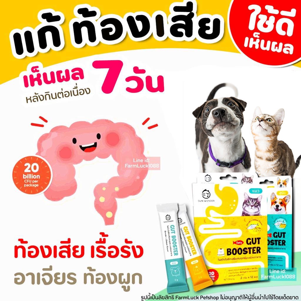 เห็นผลใน7วัน Gut Booster โพรไบโอติก สุนัขและแมว แก้ท้องเสีย ท้องผูก ท้องอืด ลำไส้อักเสบเรื้อรัง ระบบย่อยมีปัญหา