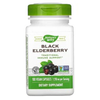 Natures Way, Black Elderberry, 1,150 mg [ 100 Vegan Capsules ] Sambucol, Black Elderberry, Now Foods, Sambucus Zinc-C