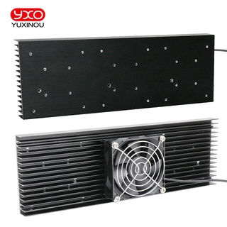 ฮีทซิงค์อลูมิเนียม 300x100x40 มม. พร้อมพัดลมระบายความร้อน AC 110v 220v สําหรับไฟ COB LED 100W 200W