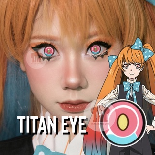 ส่งจากไทย คอนแทคเลนส์คอสเพลย์ Takt op | Titan ชมพู ฟ้า-เหลืองตาข่ายกลาง เม็ดสีแน่น สีชัดสุดๆ