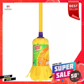 ไม้ม็อบไมโครไฟเบอร์หัวจุก SCOTCH-BRITE 8 นิ้ว สีเหลืองMICROFIBER CORK MOP SCOTCH-BRITE 8IN YELLOW