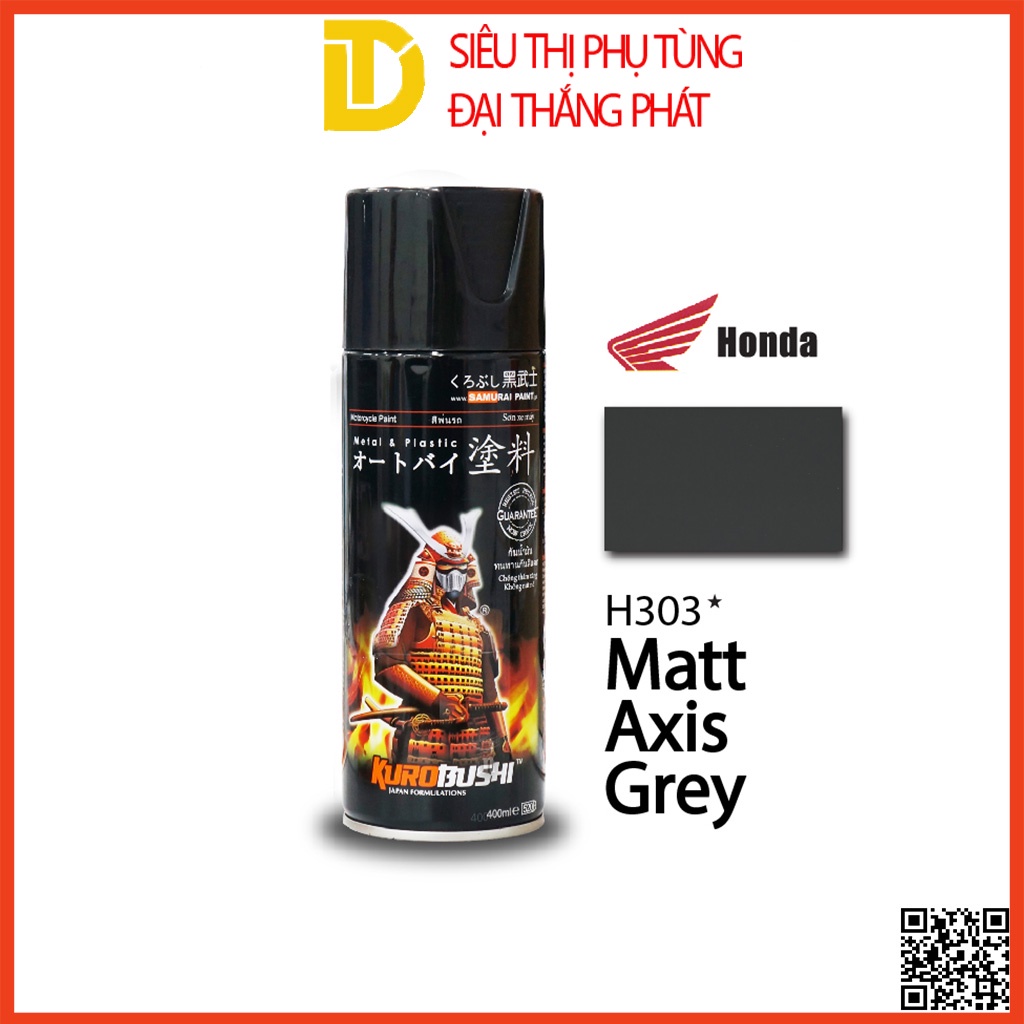 สีซามูไรสําหรับรถมอเตอร์ไซด์ทุกสี H303* MATTE GREY
