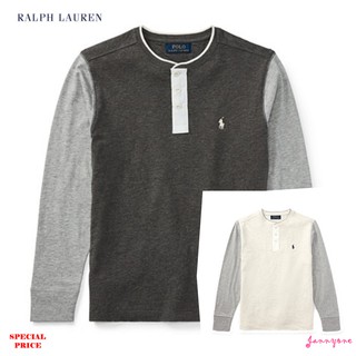 RALPH LAUREN SLUB COTTON JERSEY HENLEY ( BOY SIZE 8-28 )