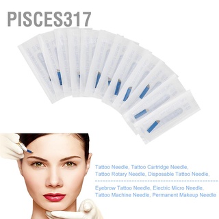 Pisces317 เข็มสักคิ้วถาวร 21 Pin 50 ชิ้น สําหรับเย็บปักถักร้อย 3D