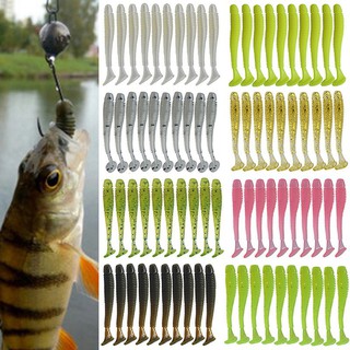 เหยื่อตกปลาซิลิโคน แบบนุ่ม รูปหนอน สำหรับล่อปลาคาร์พ 5cm 0.7g Swimbait Fishing Lure Jigging Bait