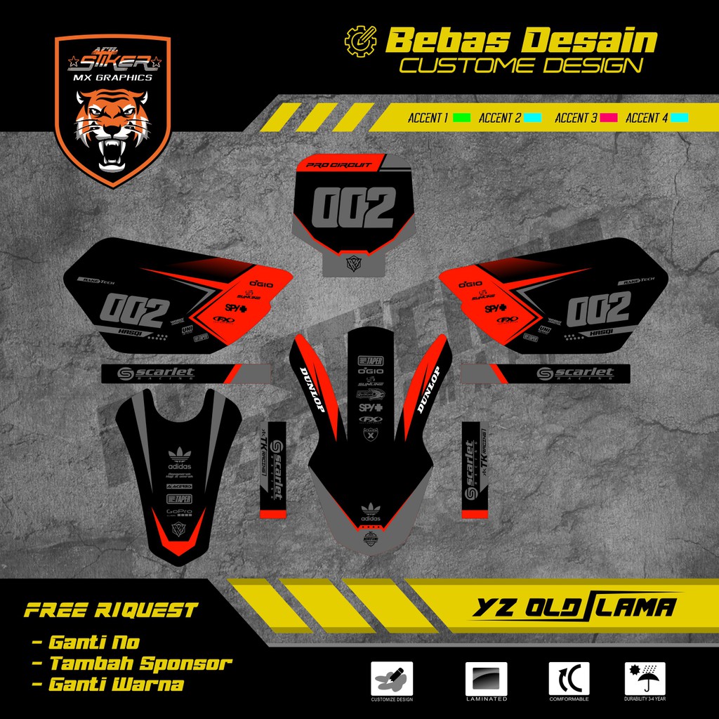 DECAL YZ 85 OLD/YZ 85 NEW/KX 85