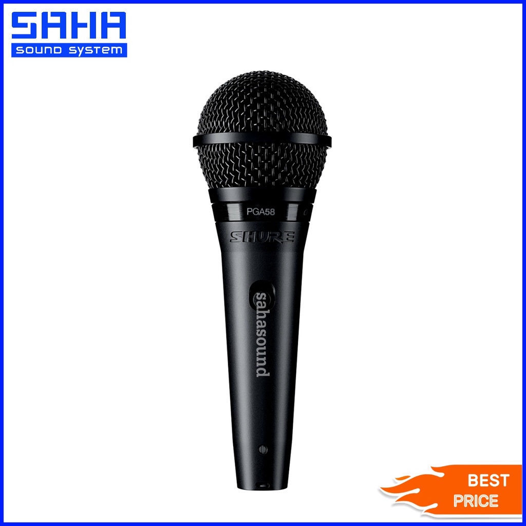 Shure PGA58 ไมโครโฟน ไมค์สาย ไมค์ไดนามิค (ไม่แถมสายไมค์) sahasound - สหซาวด์