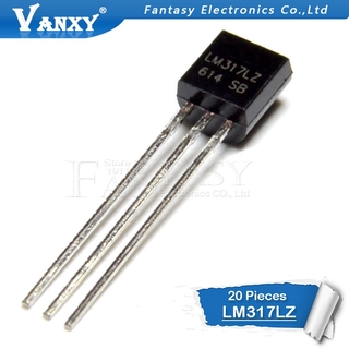 อุปกรณ์ควบคุมแรงดันไฟฟ้า Lm317 To92 Lm317Lz Lm317 L 1 . 2 V To 37 V 100 Ma 0 . 1 A To - 92 20 ชิ้น