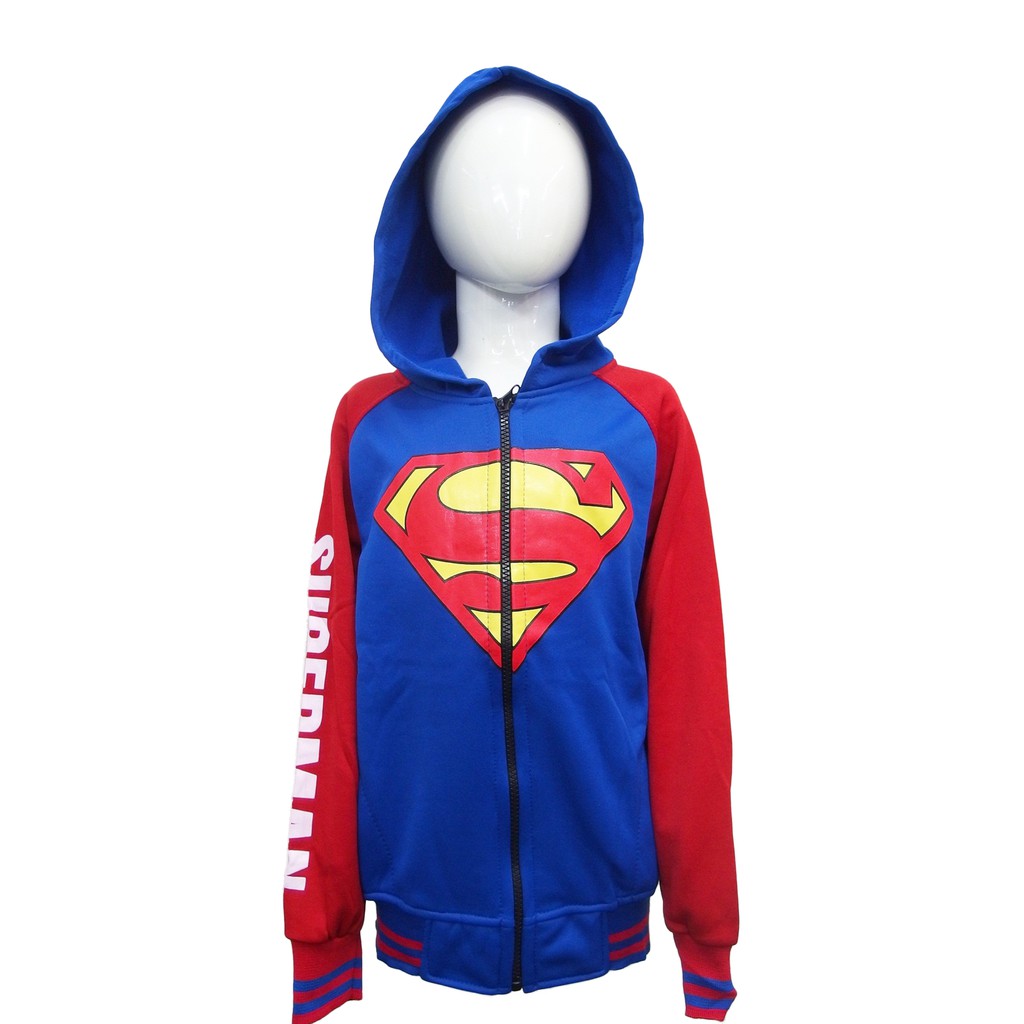 Kids Varsity Jacket Superman Batman with Pocket & Hoodie Jacket 3- 8 Thun Berpoket 7002
