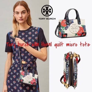 งานช็อป 💕Tory burch ella floral quilt micro tote