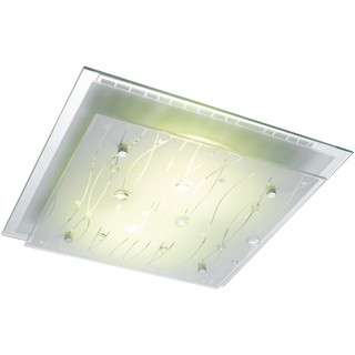 โคมไฟเพดาน โคมไฟ ติดเพดาน CARINI SC30318/2L แก้ว MODERN 12" สีขาว โคมไฟภายใน โคมไฟและหลอดไฟ CEILING LAMP CARINI SC30318/