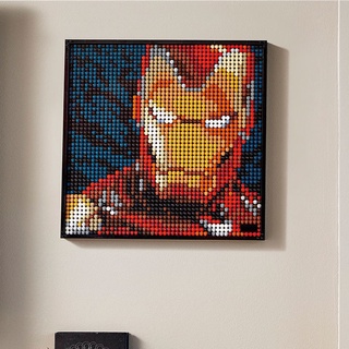 bearbrick*เลโก้* เข้ากันได้กับ LEGO Iron Man Mosaic Pixel ภาพวาด Star Wars Avengers ประกอบปริศนาสร้างบล็อกของเล่น