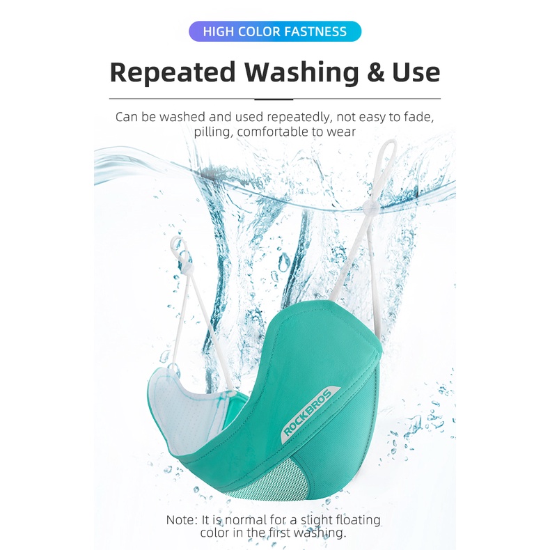 【TH Delivery】ROCKBROS หน้ากากจักรยาน ป้องกันแสงแดด ระบายอากาศ ผ้าพันคอ ฤดูร้อน กีฬากลางแจ้ง หน้ากากปรับได้ - รูปที่ 5