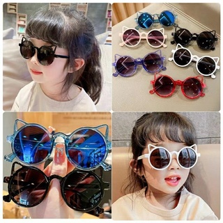 【พร้อมส่ง】แว่นตากันแดดแฟชั่น แต่งหูแมวน่ารัก สําหรับเด็ก