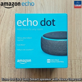 AMAZON® Echo Dot (3rd Gen) Smart speaker with Alexa Charcoal ลำโพงอัจฉริยะ เล่นเพลงตามคำสั่งเสียง / ควบคุมอุปกรณ์ไฟฟ้าใน