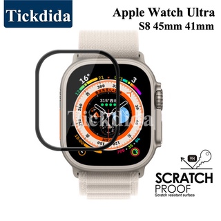 ฟิล์มกันรอย 3D สําหรับ Apple Watch Ultra 49 มม. Watch Series 8 45 มม. 41 มม. ฟิล์มนิ่ม ป้องกันหน้าจอ ไม่ใช่กระจกนิรภัย